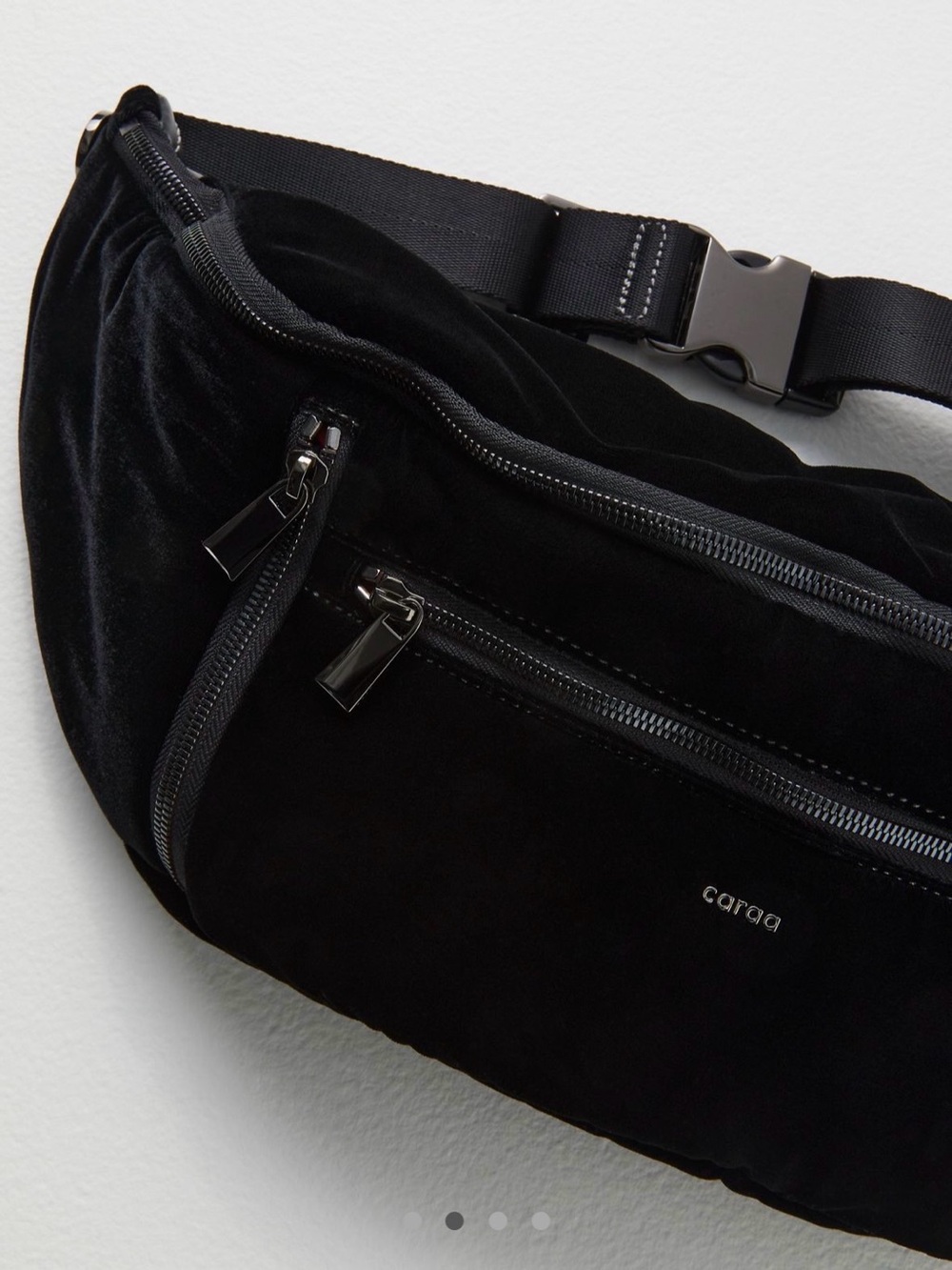 NWT Free People x Caraa BLACK Velvet Sling Bag